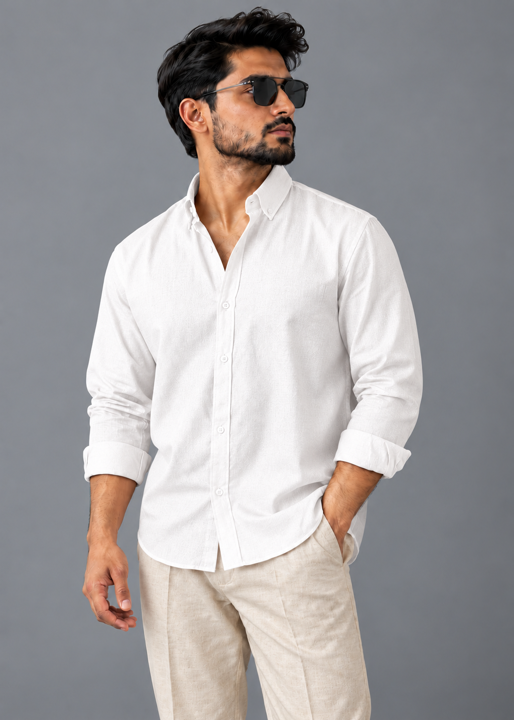 Relax Premium Linen Shirt — Off White/ Ivory