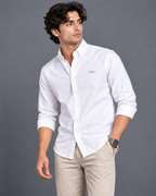 OXFORD COTTON RELAXED FIT SHIRT – WHITE